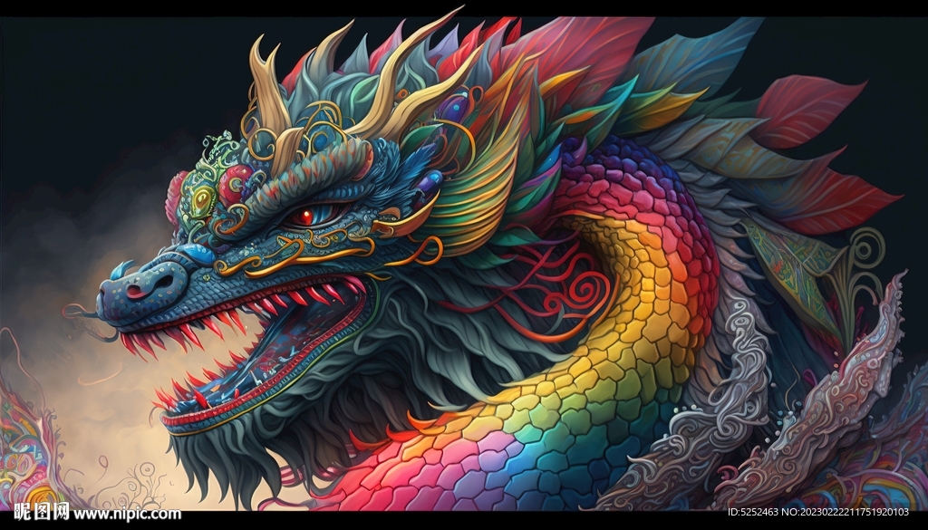 彩绘中国龙