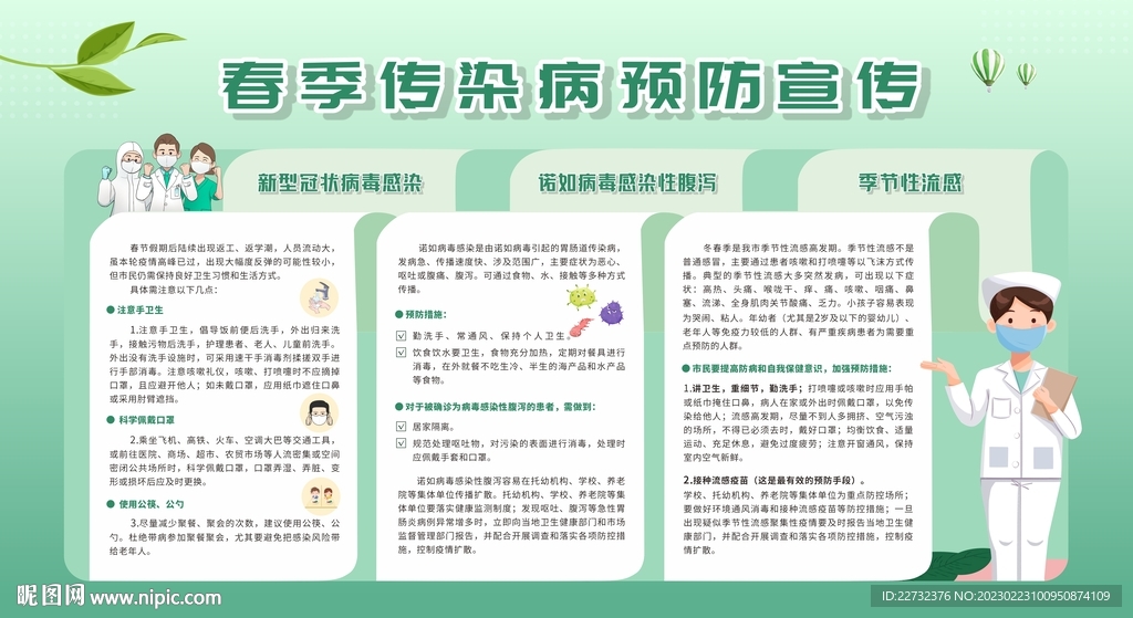 春季校园常见传染病宣传栏