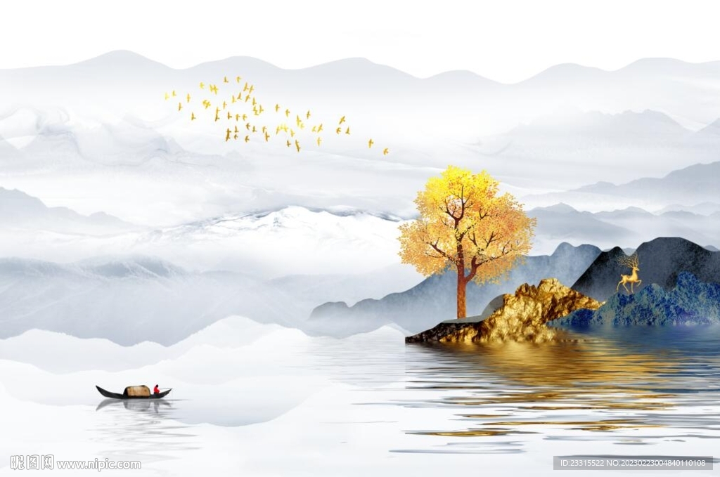 山水背景墙