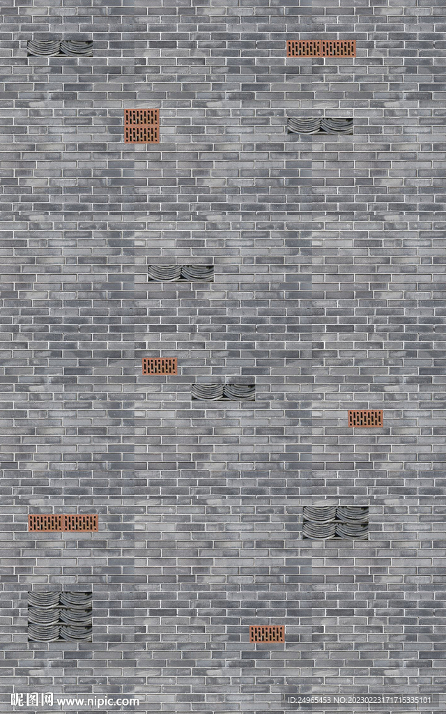 灰色砖墙纹理贴图