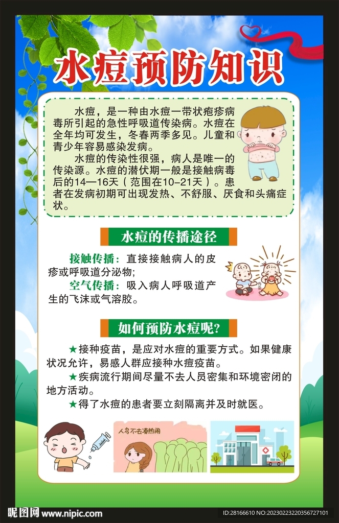 水痘预防知识海报