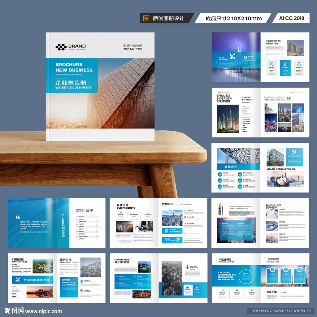 方形招商宣传册