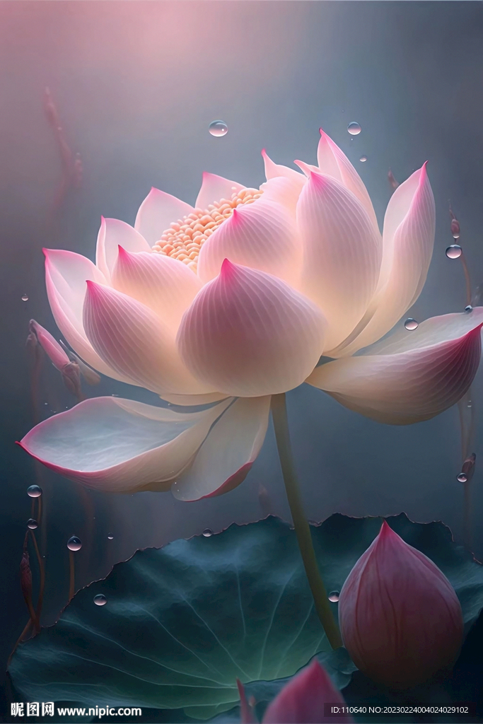 荷花装饰画