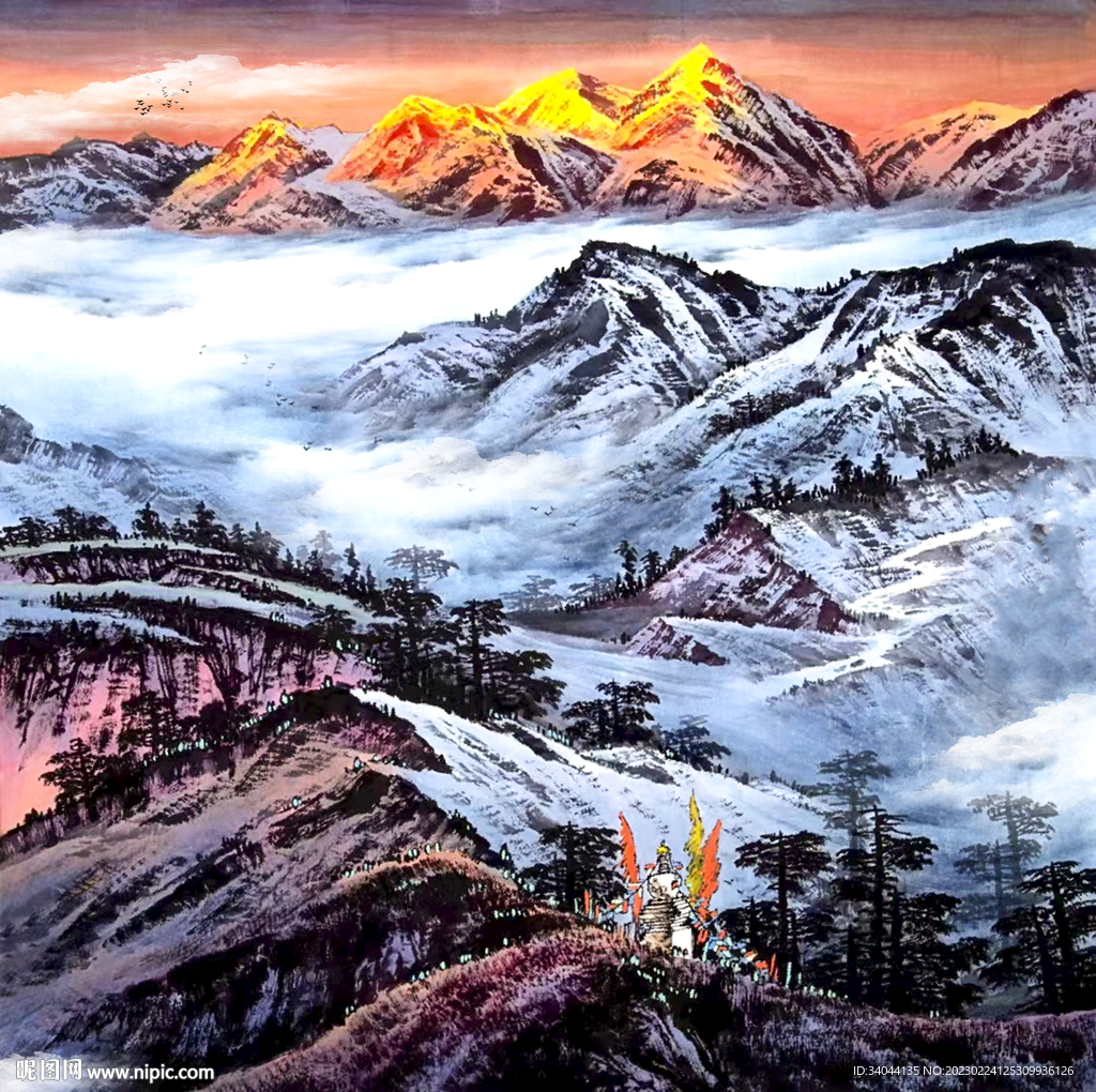 金山银山画