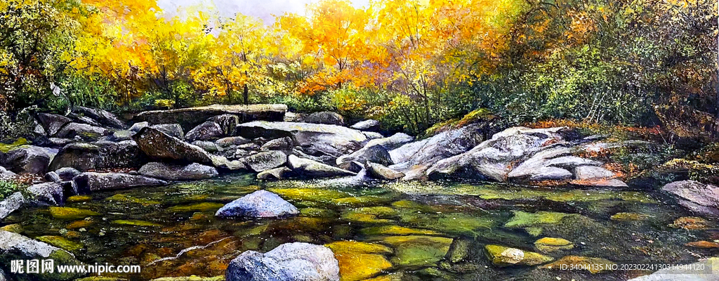 山水风景油画