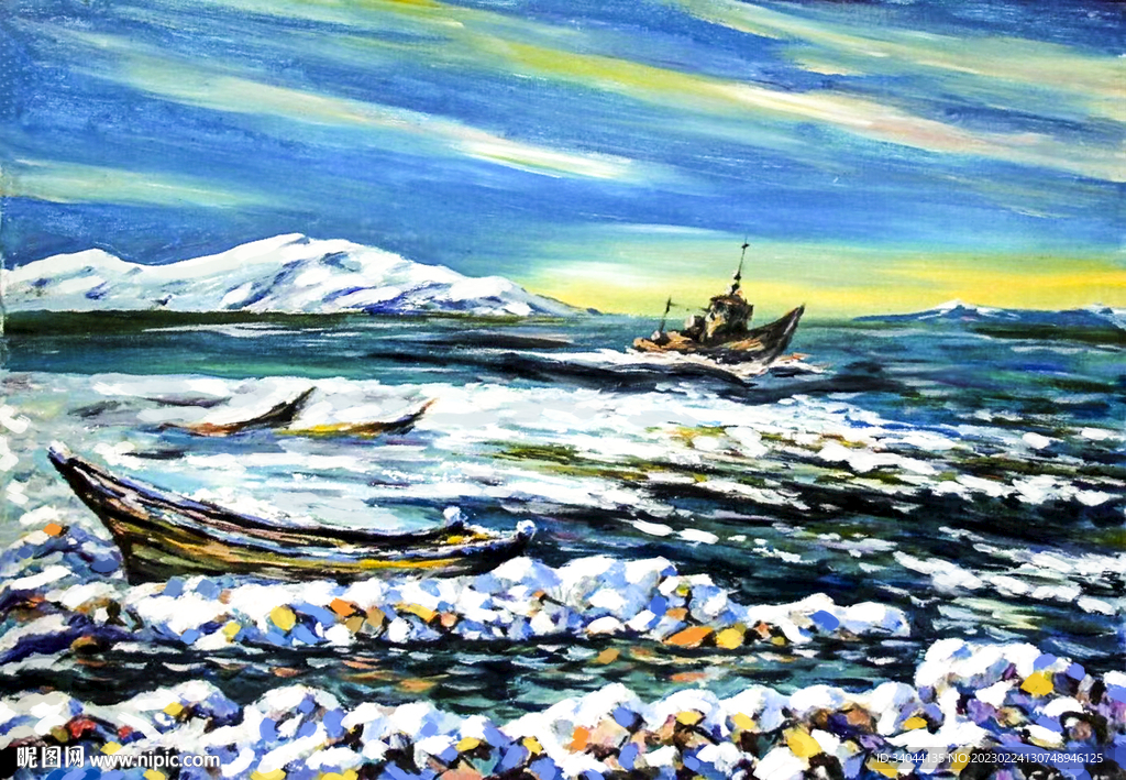 海洋油画