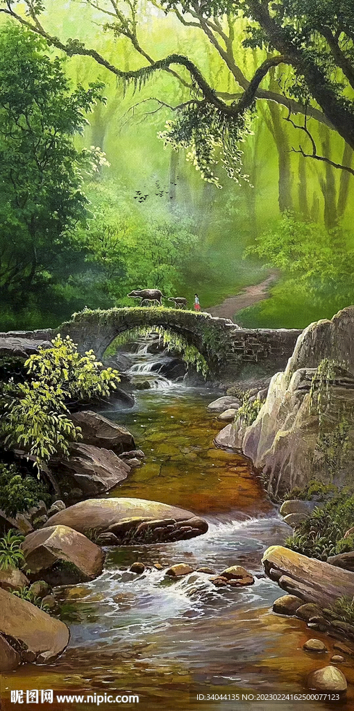 山水风景油画