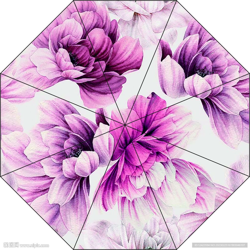 玫瑰树浪漫伞矢量图花