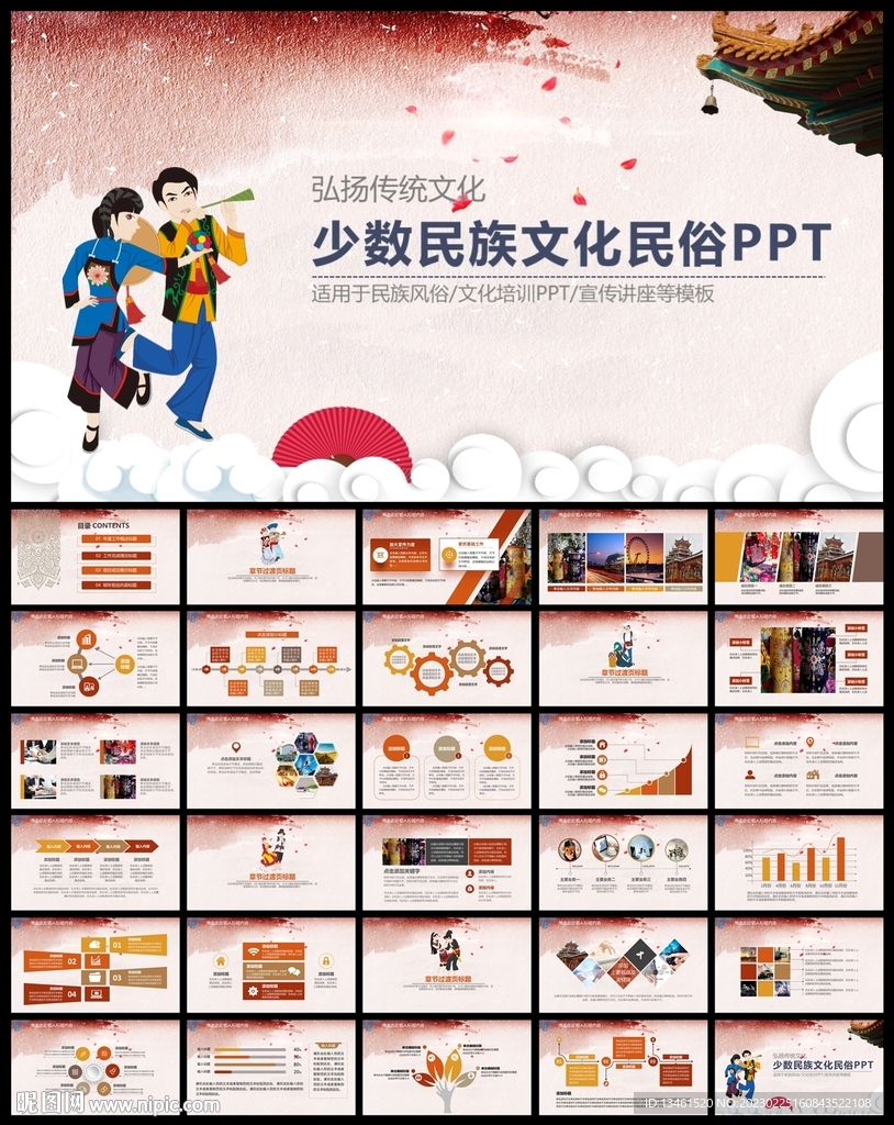 少数民族风情民族风民族PPT