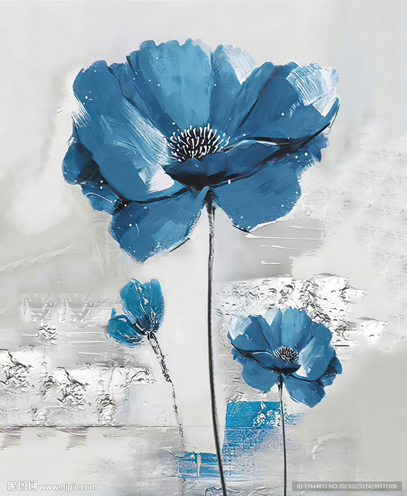 油画花卉玄关装饰画