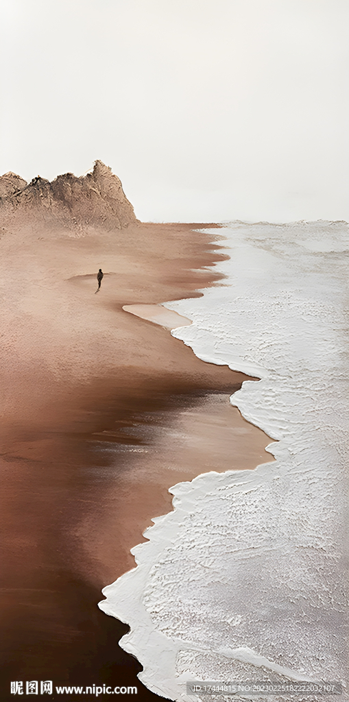 海景油画玄关画