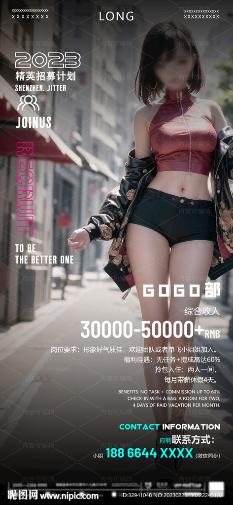 酒吧GOGO招聘海报