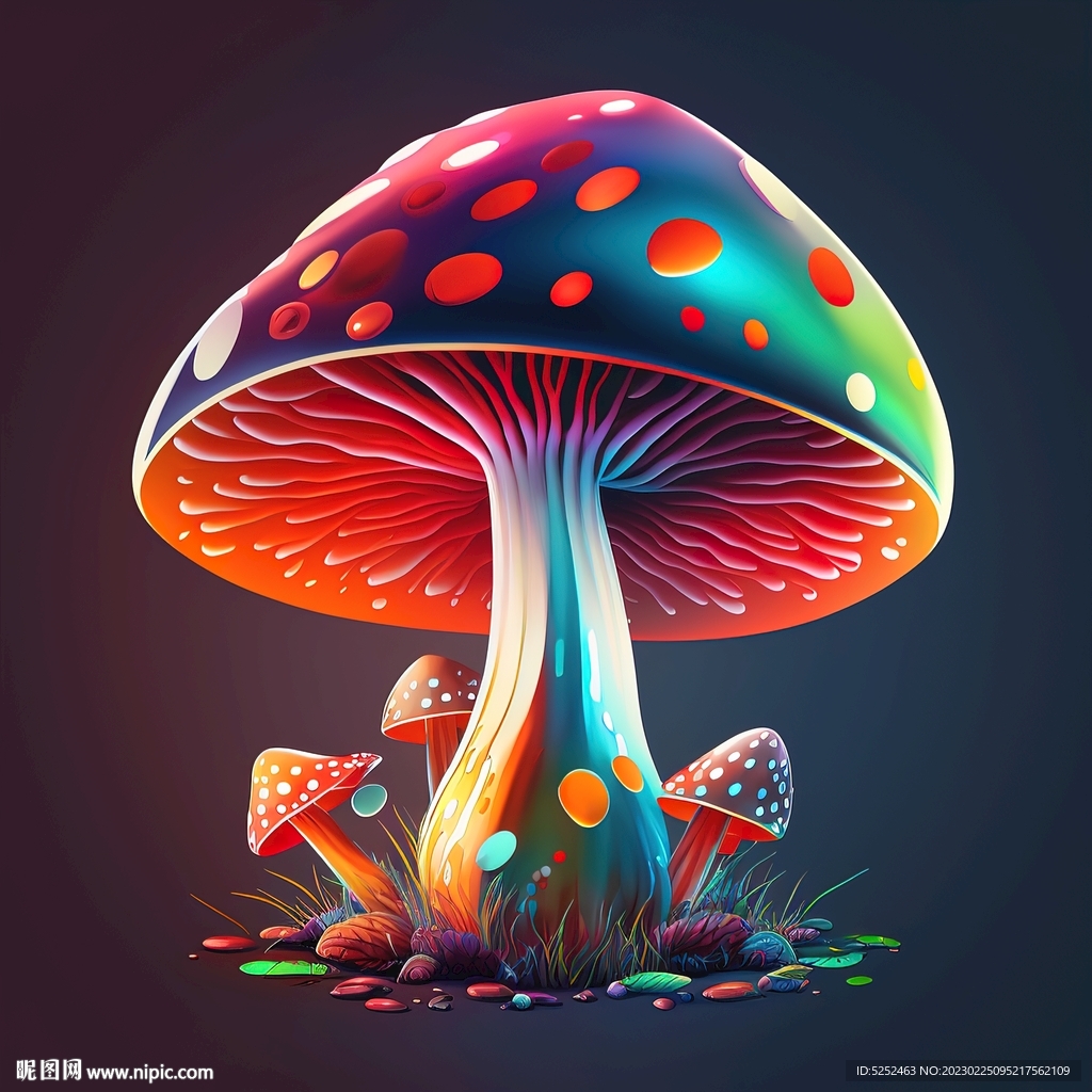 3D时尚蘑菇小屋