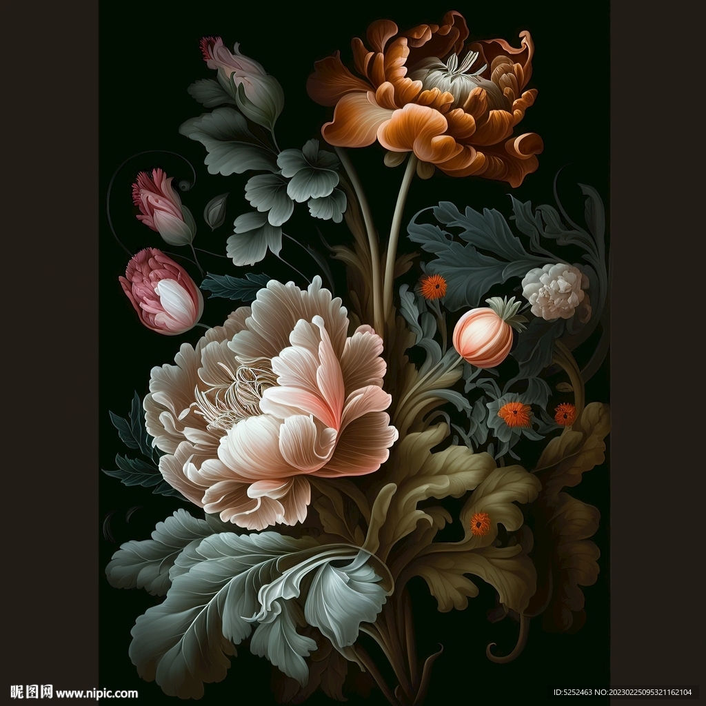 花开富贵牡丹花
