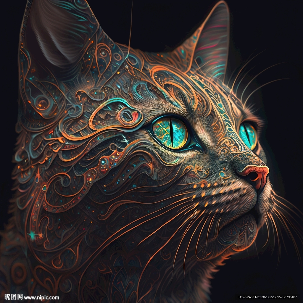 创意猫脸