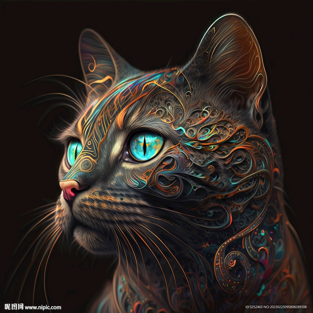 创意猫脸