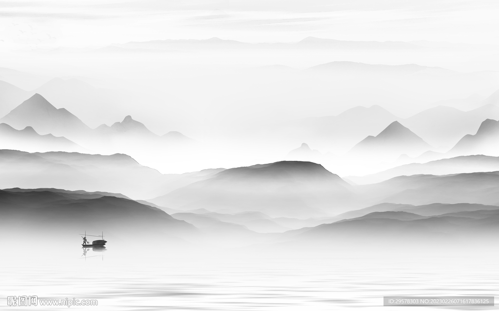 高雅 沙发灰色山水 tIf分层