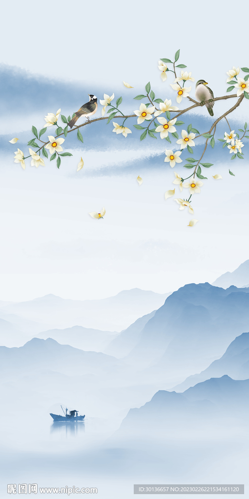 人气 新山水玄关画 TiF分层