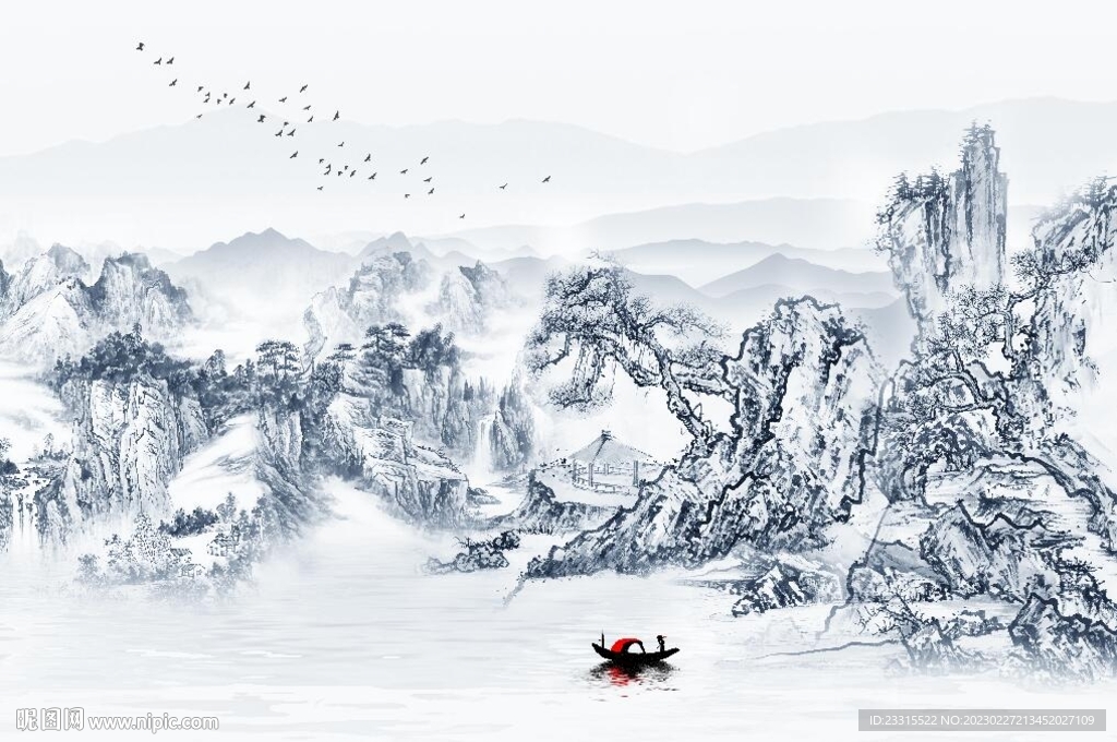 中式山水画