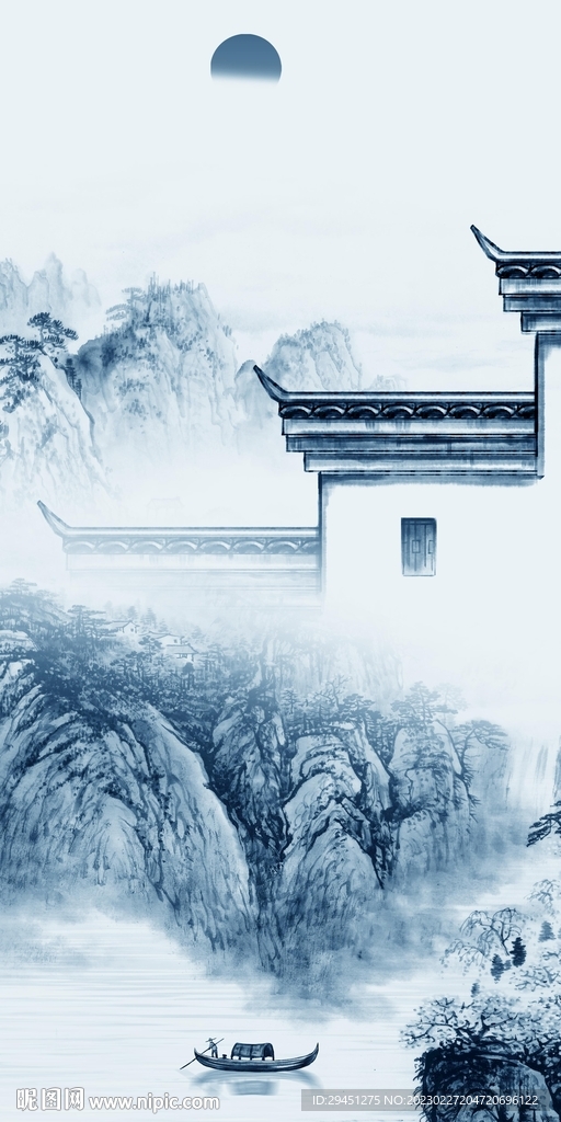 高雅 山水意境玄关 TiF分层