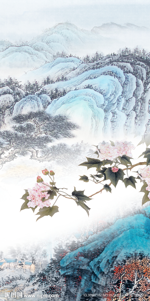 人气 玄关中式框画 tiF分层