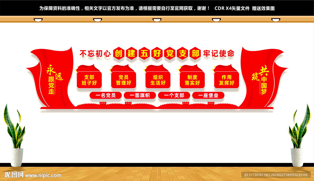 五好党支部文化墙