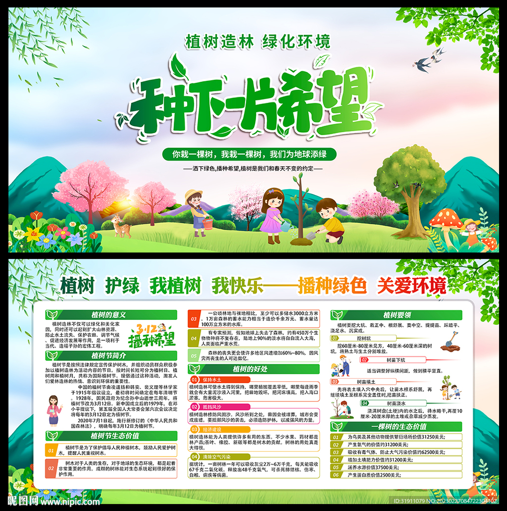 312植树节宣传栏