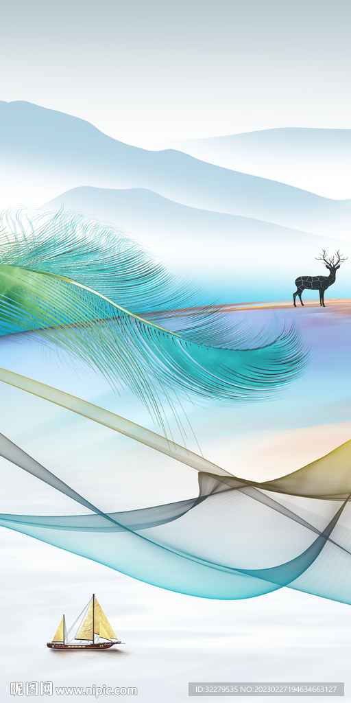 最新 中式爆款玄关 Tif分层