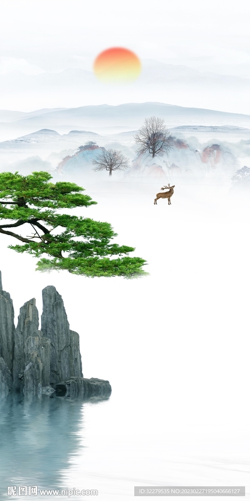 高端 中式爆款玄关 Tif分层