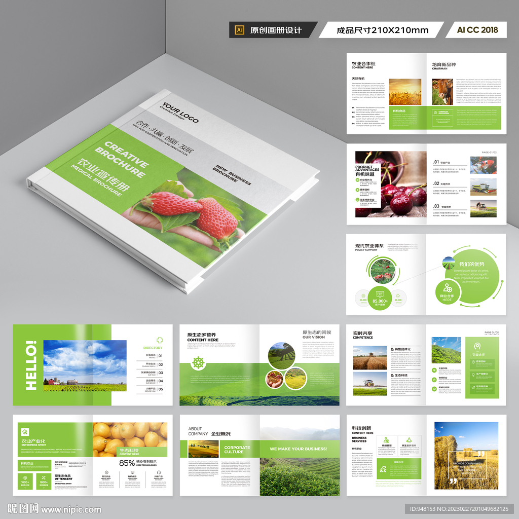 方形农产品画册