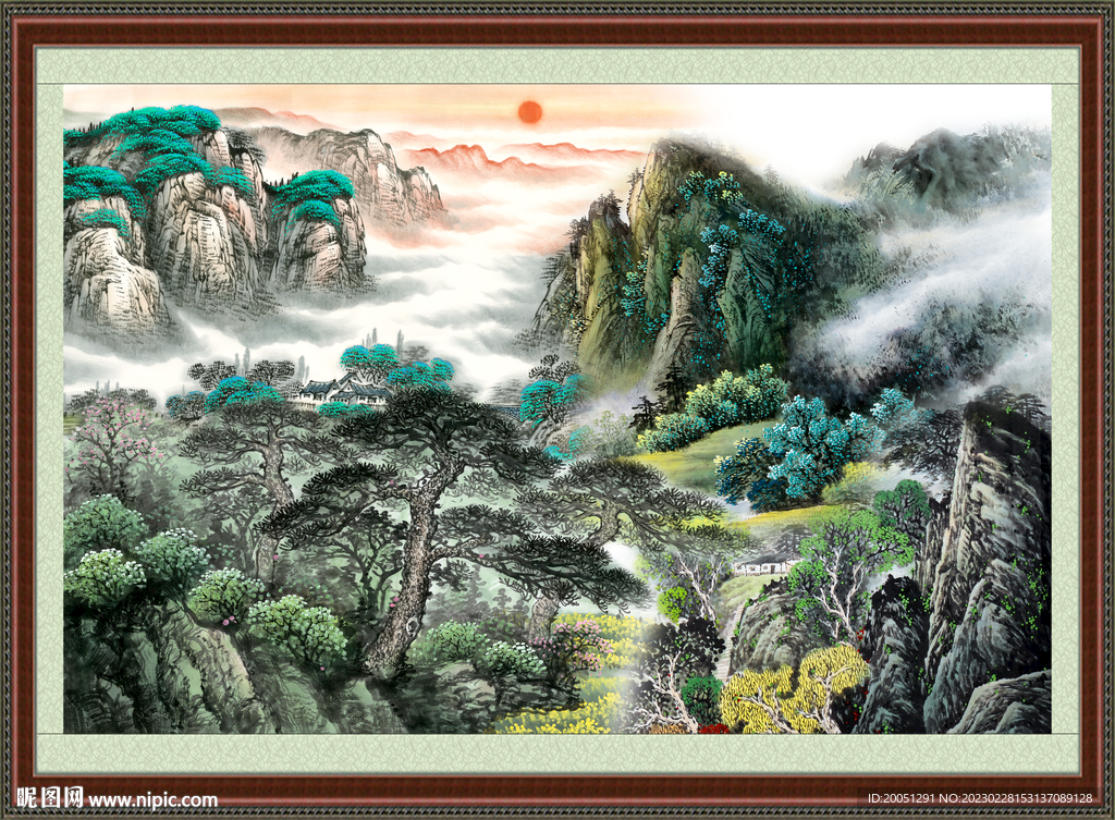 巨幅山水画 