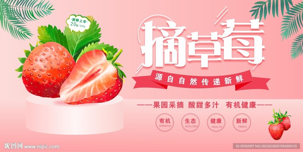 草莓海报