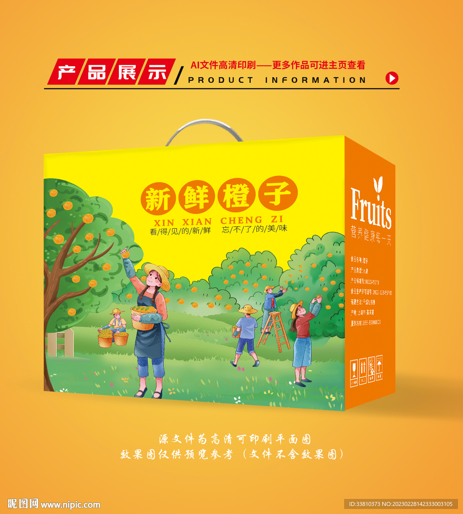 橙子包装 脐橙礼盒