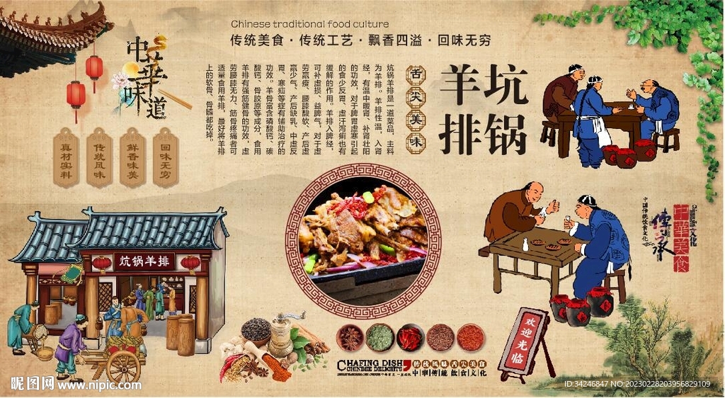 炕锅羊排