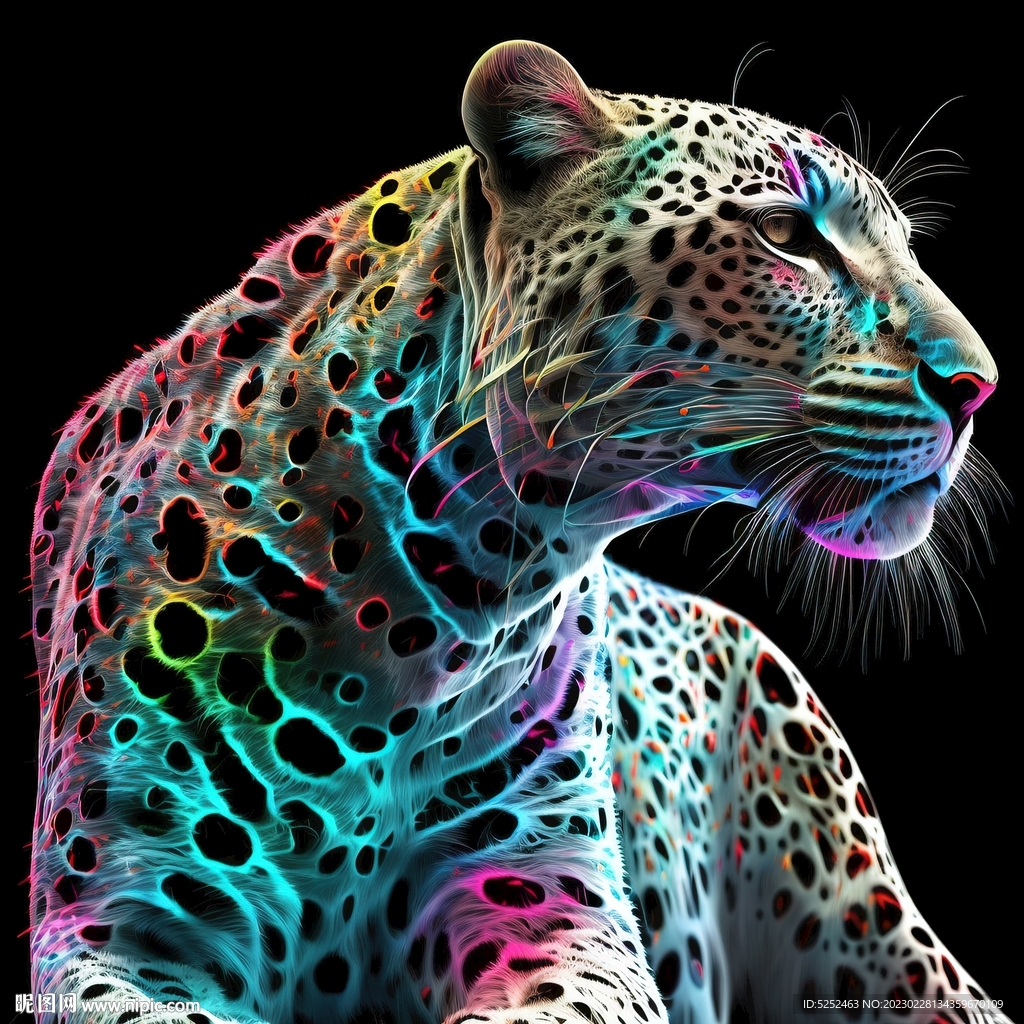艺术抽象豹子