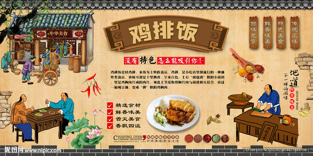 鸡排饭