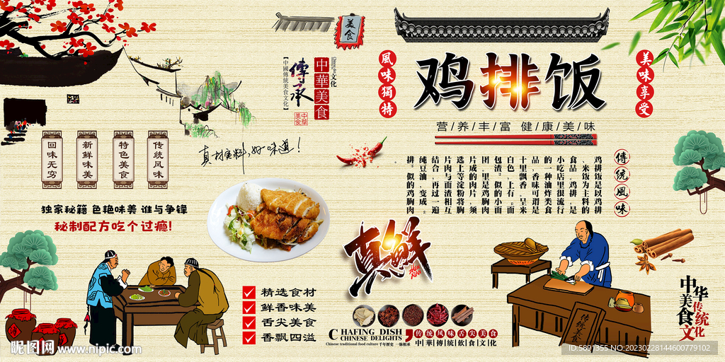 鸡排饭