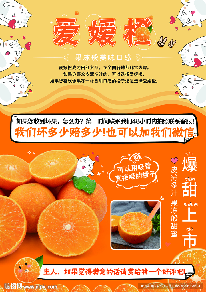 爱嫒橙传单DM海报