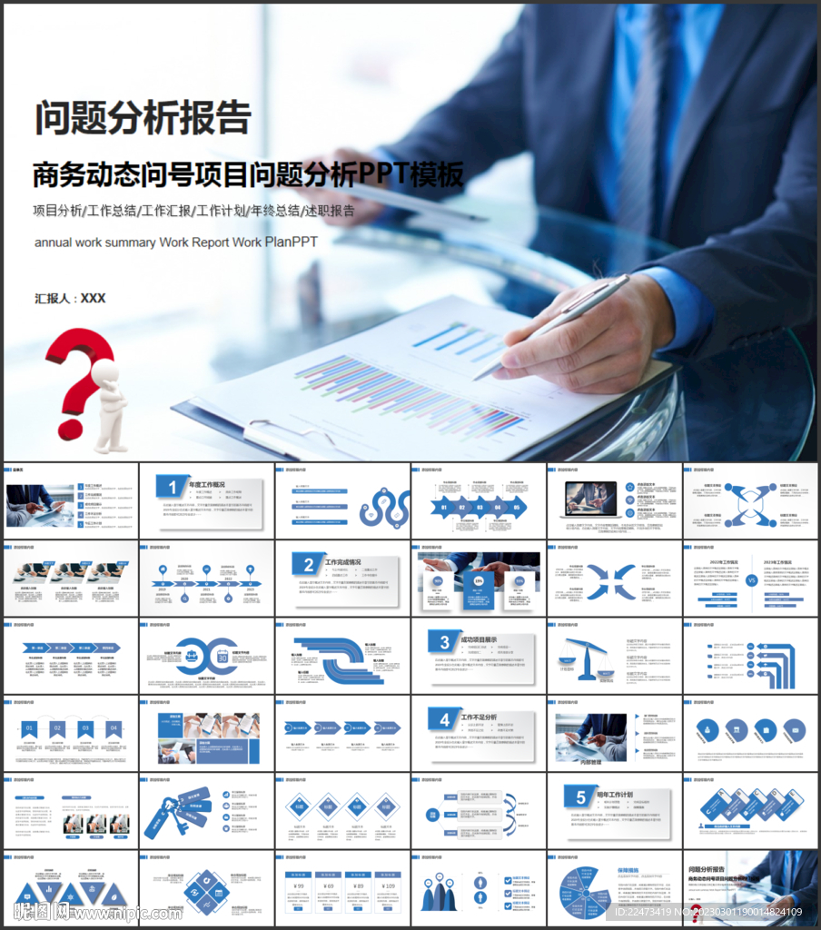 商务动态问号项目问题分析ppt