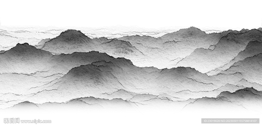 高级新灰色山水画