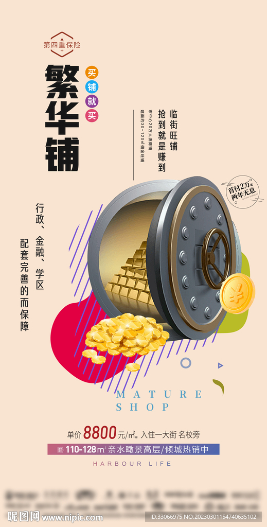 房地产商铺价值点海报
