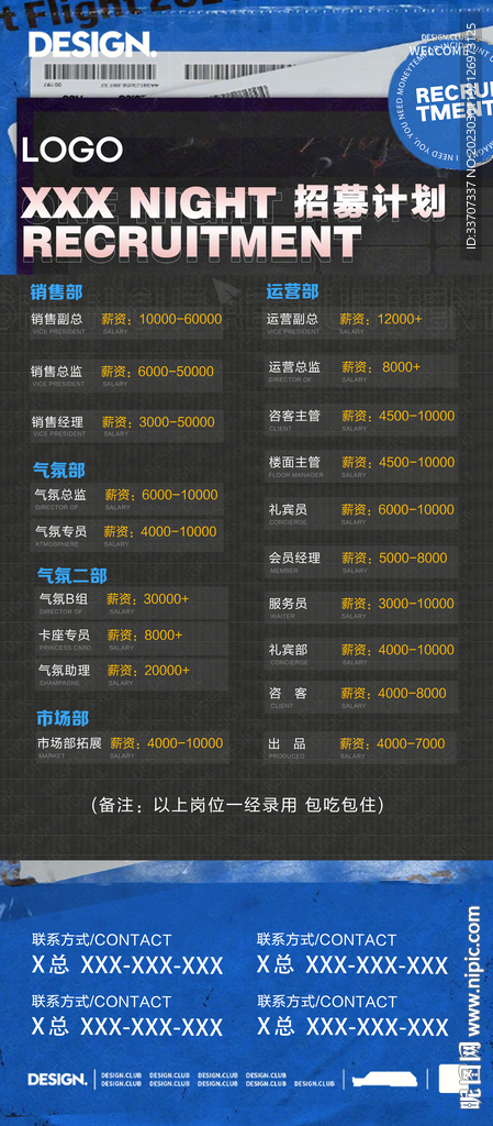 夜店招聘计划