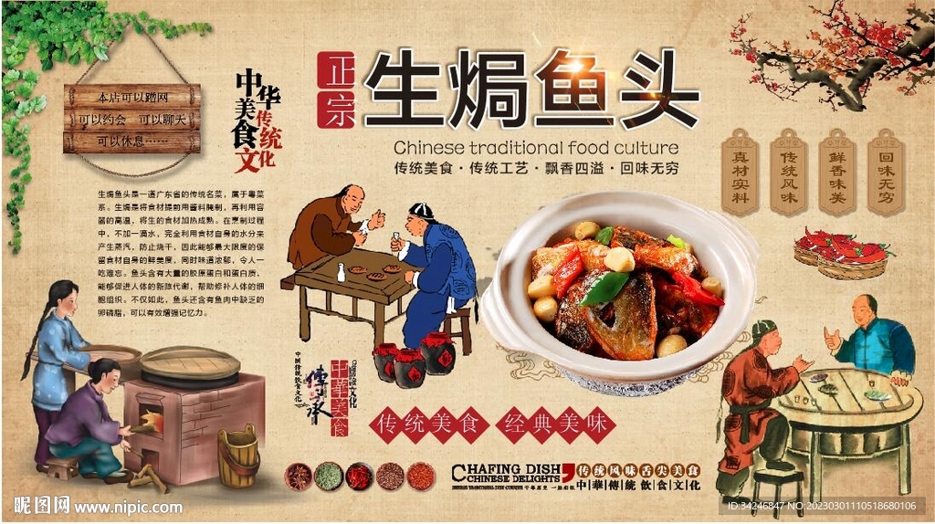 生焗鱼头 