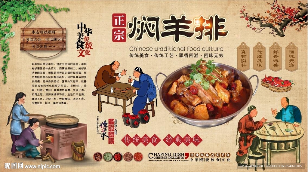 焖羊排 