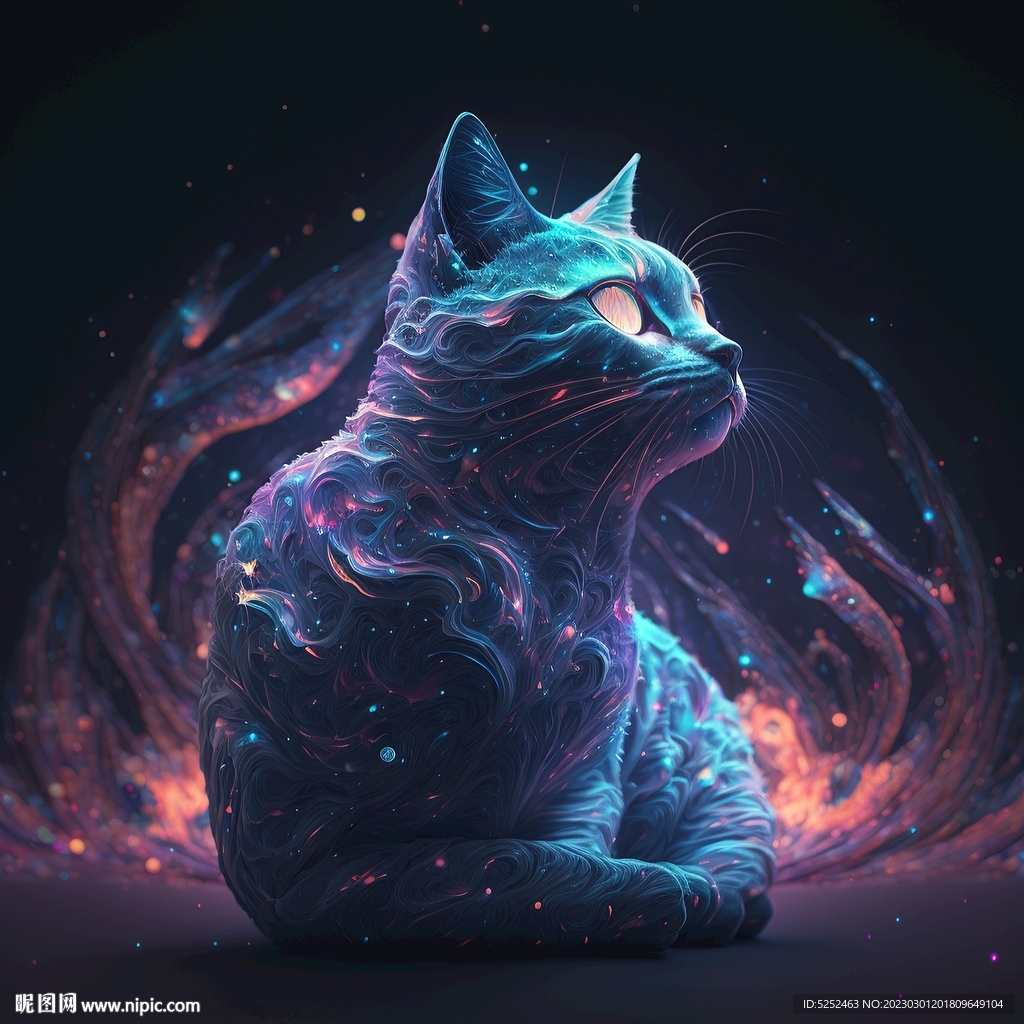 艺术手绘猫