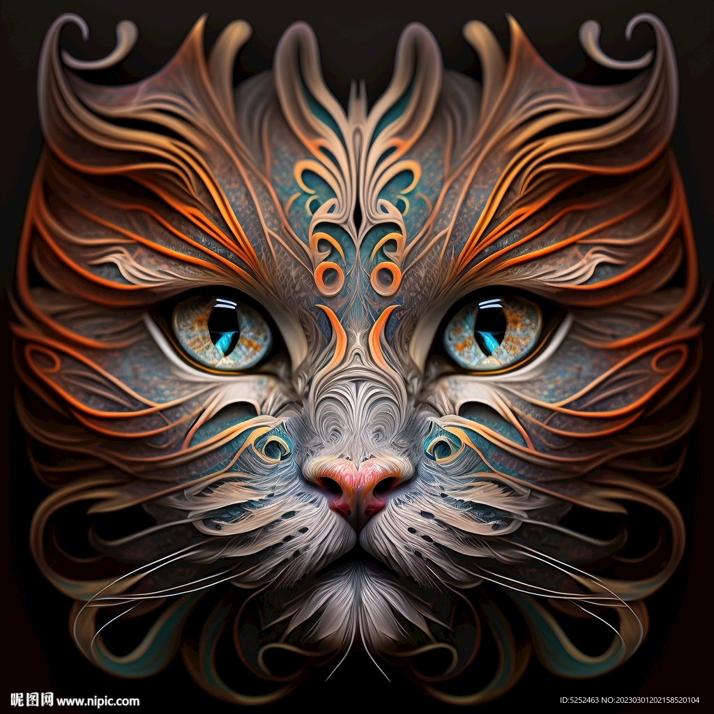 艺术猫脸造型