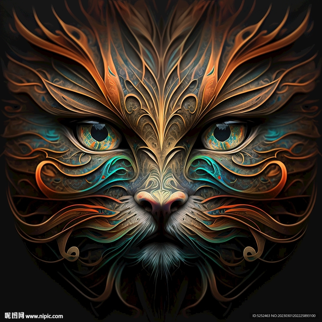 艺术猫脸造型