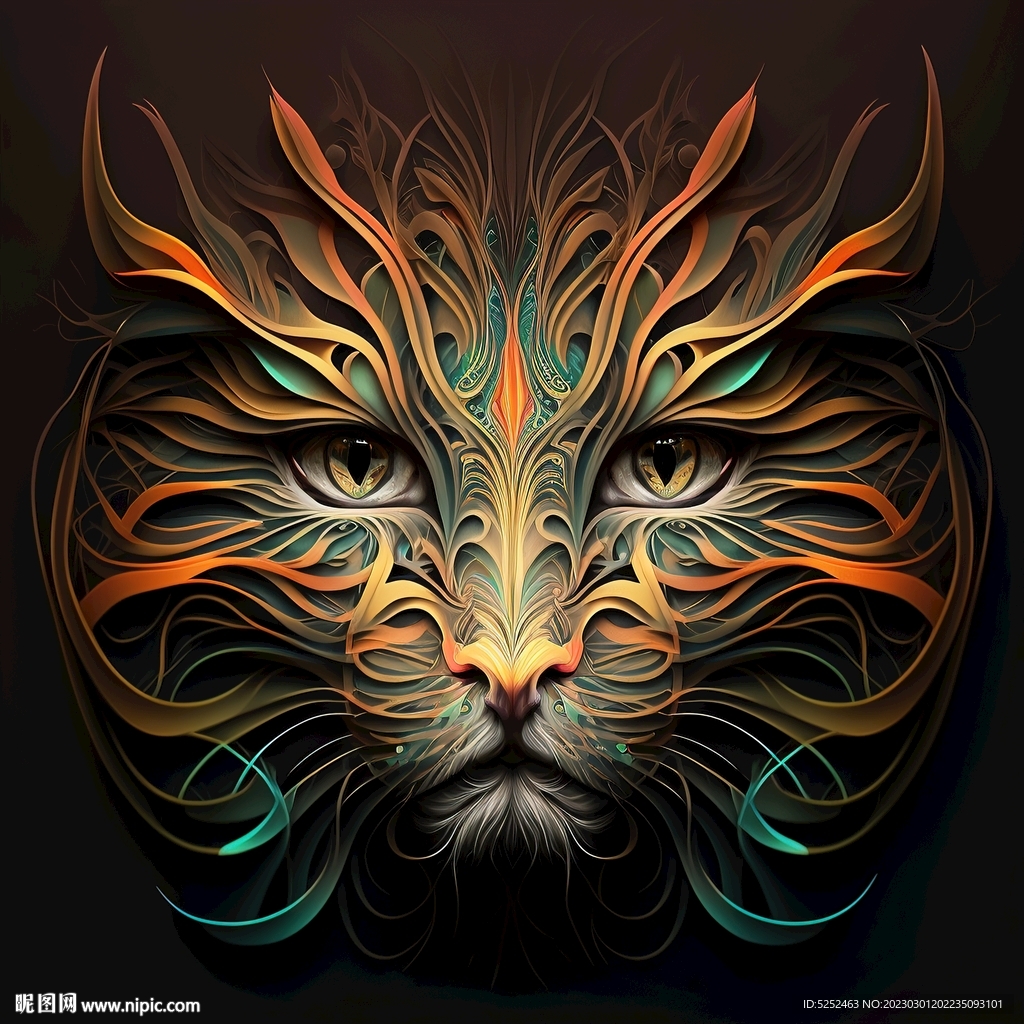 艺术猫脸造型