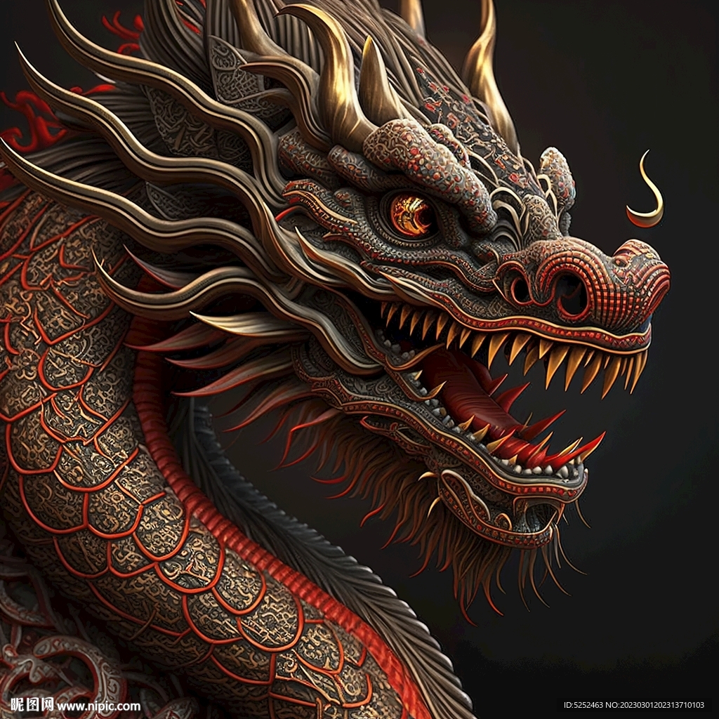 彩绘中国龙