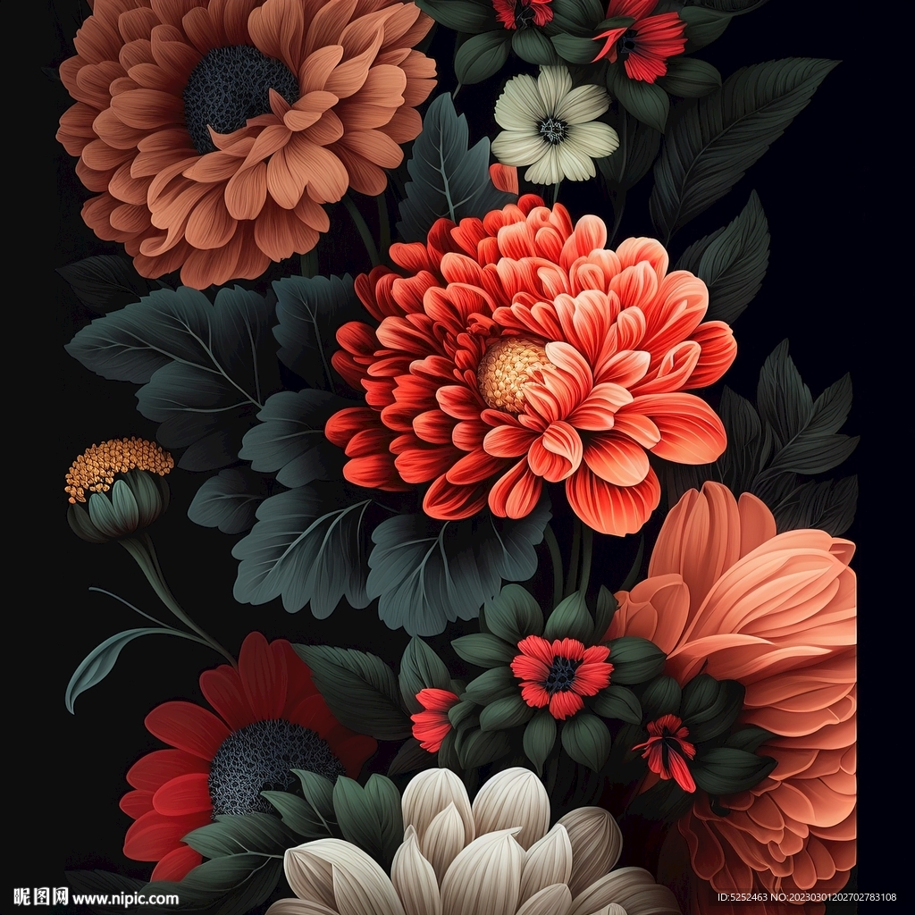 牡丹花纹理
